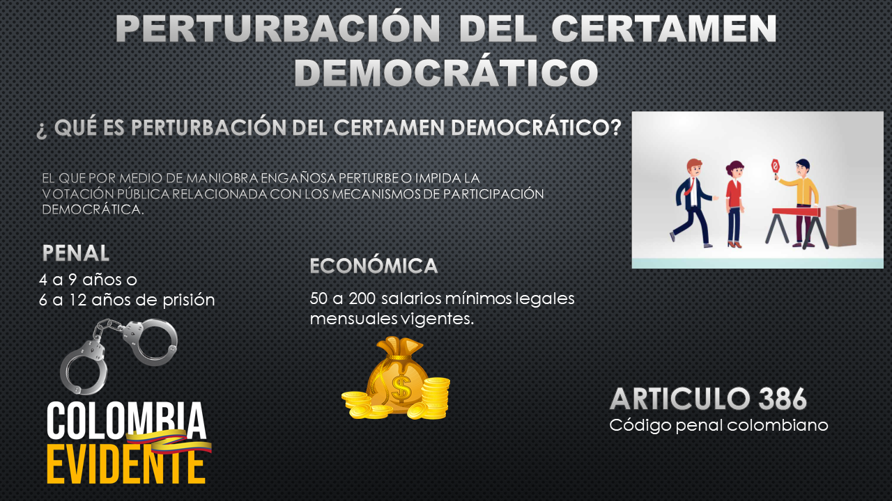 Perturbación del certamen democrático